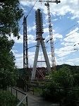 Baustelle der neuen Elbebrücke in Niederwartha