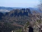 Blick zu den Schrammsteinen