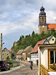 In Leuben mit Blick auf die Marienkirche